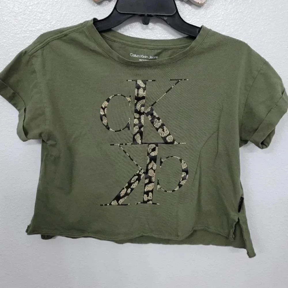 Calvin Klein Rhinestone Crop Top